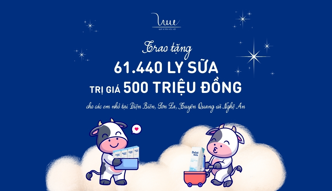 Trao tặng 61.440 ly sữa tổng trị giá 500 triệu đồng, tiếp thêm dinh dưỡng cho trẻ em có hoàn cảnh khó khăn